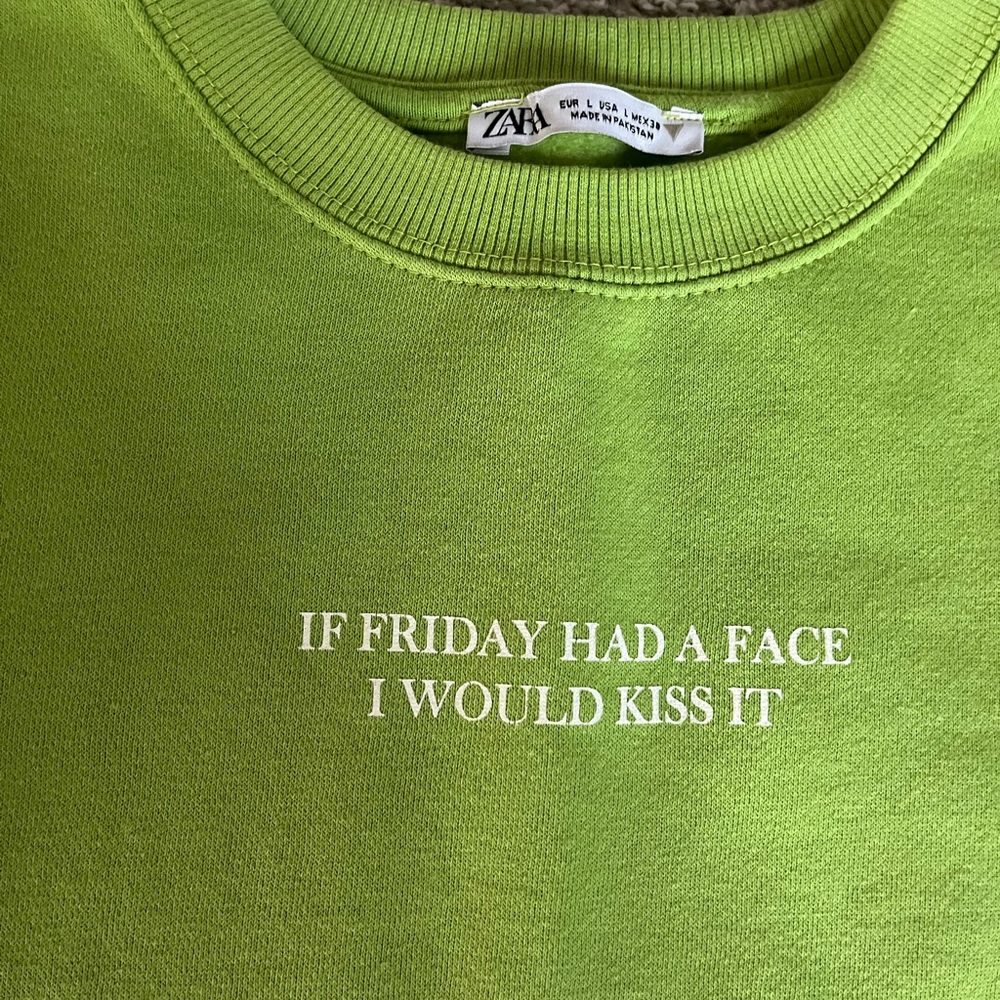 zara crewneck !